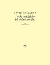 I wake and feel the fell of dark, not day SATB choral sheet music cover